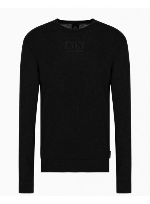 Armani Exchange Man Knitted Pullover Black Black