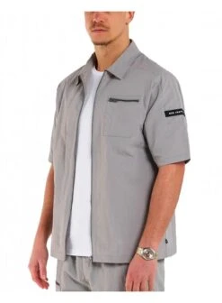 Bee Inspired Hanley Overshirt Light Grey Light Grey