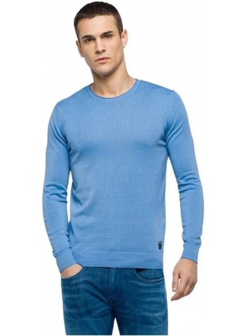 Faded Effect Sweater - Sky Blue Sky Blue