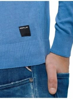 Faded Effect Sweater - Sky Blue Sky Blue -Quality Fashion Clothing Store faded effect sweater sky blue p8656 9425 medium