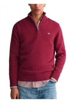 Gant Casual Cotton Half Zip Plumped Red Plumped Red
