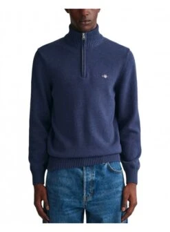 Gant Casual Cotton Halfzip Marine Melange Marine Melange