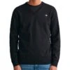 Gant Classic Cotton V Neck Sweater Black Black -Quality Fashion Clothing Store gant classic cotton v neck sweater black p11943 15008 medium