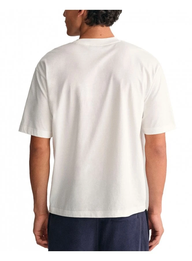 Gant Hawaii Printed Graphic Tshirt Eggshell Eggshell - Image 3