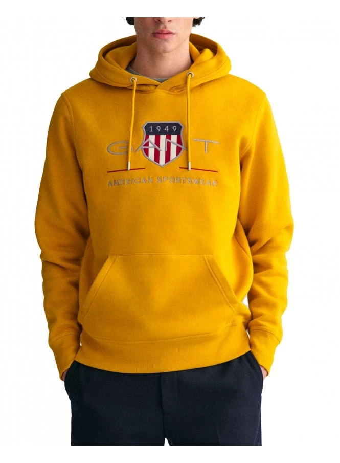 Gant Regular Archive Shield Hoodie Dark Mustard Yellow Dark Mustard Yellow