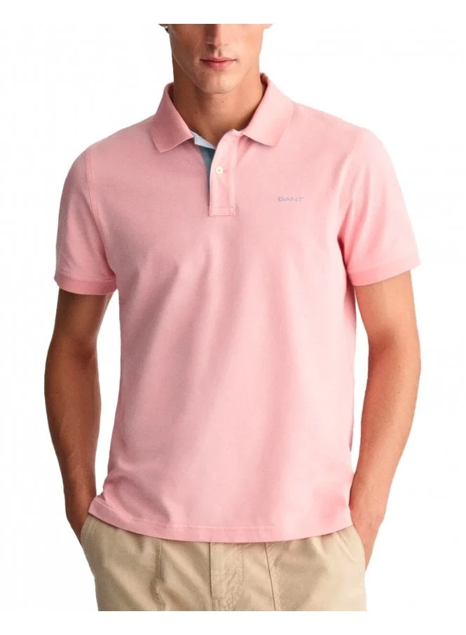 Gant Regular Pique Short Sleeve Rugger Polo Bubblegum Pink Bubblegum Pink
