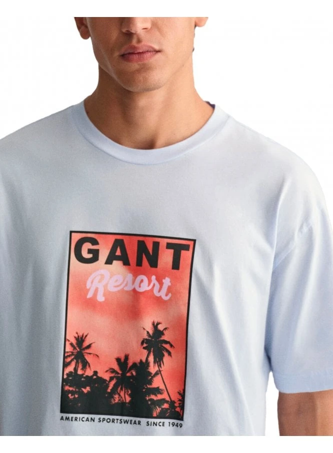 Gant Washed Graphic Tshirt Light Blue Light Blue - Image 2