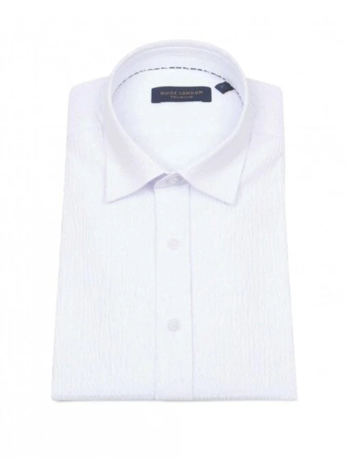 Guide London Cotton/lycra Short Sleeve Shirt White White