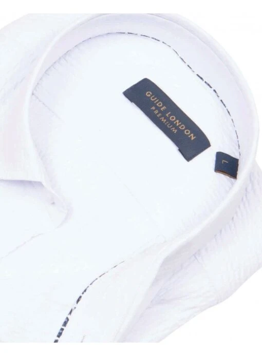Guide London Cotton/lycra Short Sleeve Shirt White White - Image 2