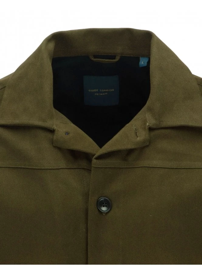 Guide London Smart Cotton Jacket Olive Olive - Image 2