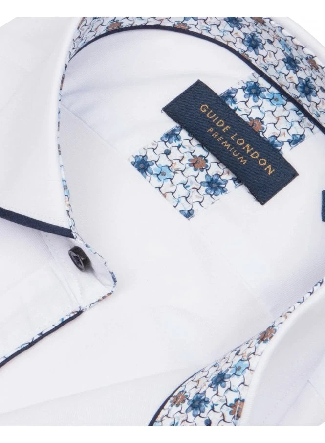 Guide London White Detail Tipped Shirt White White - Image 2