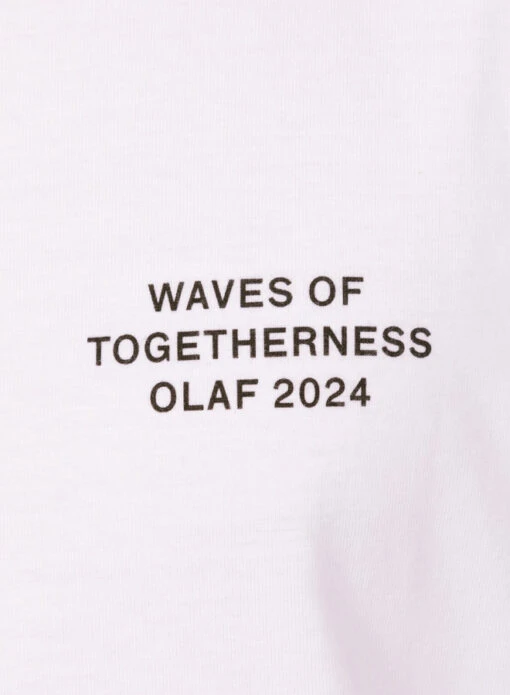 Olaf Hussein OLAF Waves Together LS Tee Optical White - Image 3