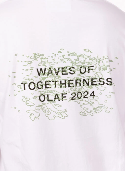 Olaf Hussein OLAF Waves Together LS Tee Optical White - Image 5