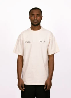 Olaf Hussein Dual Logo Tee Off White -Quality Fashion Clothing Store image 1057