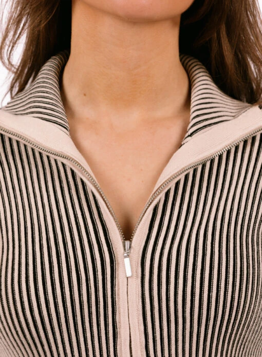 Obey Onyx Cardigan Oyster Grey Multi - Image 2