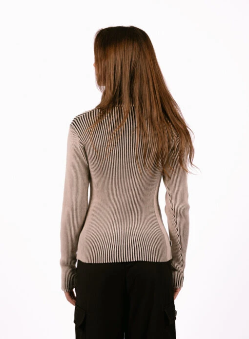 Obey Onyx Cardigan Oyster Grey Multi - Image 4