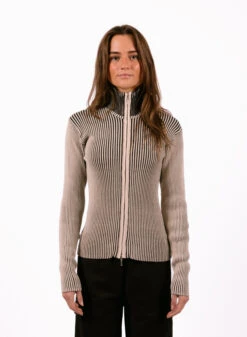 Obey Onyx Cardigan Oyster Grey Multi -Quality Fashion Clothing Store image 1065