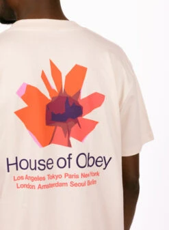 Obey House Of Obey Floral Classic T-shirt Cream
