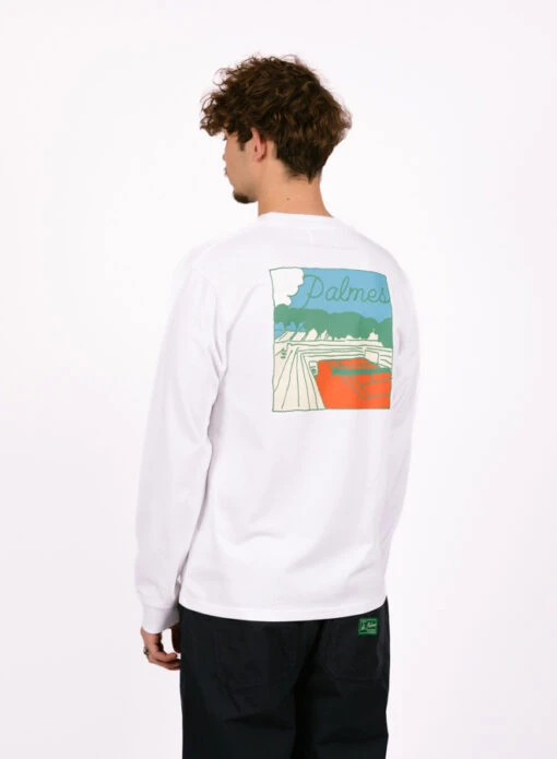 Palmes Sunset LS T-Shirt White - Image 2