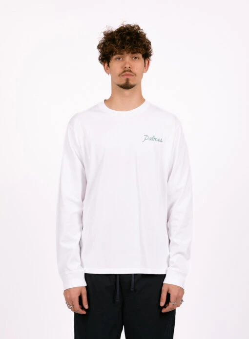 Palmes Sunset LS T-Shirt White - Image 5
