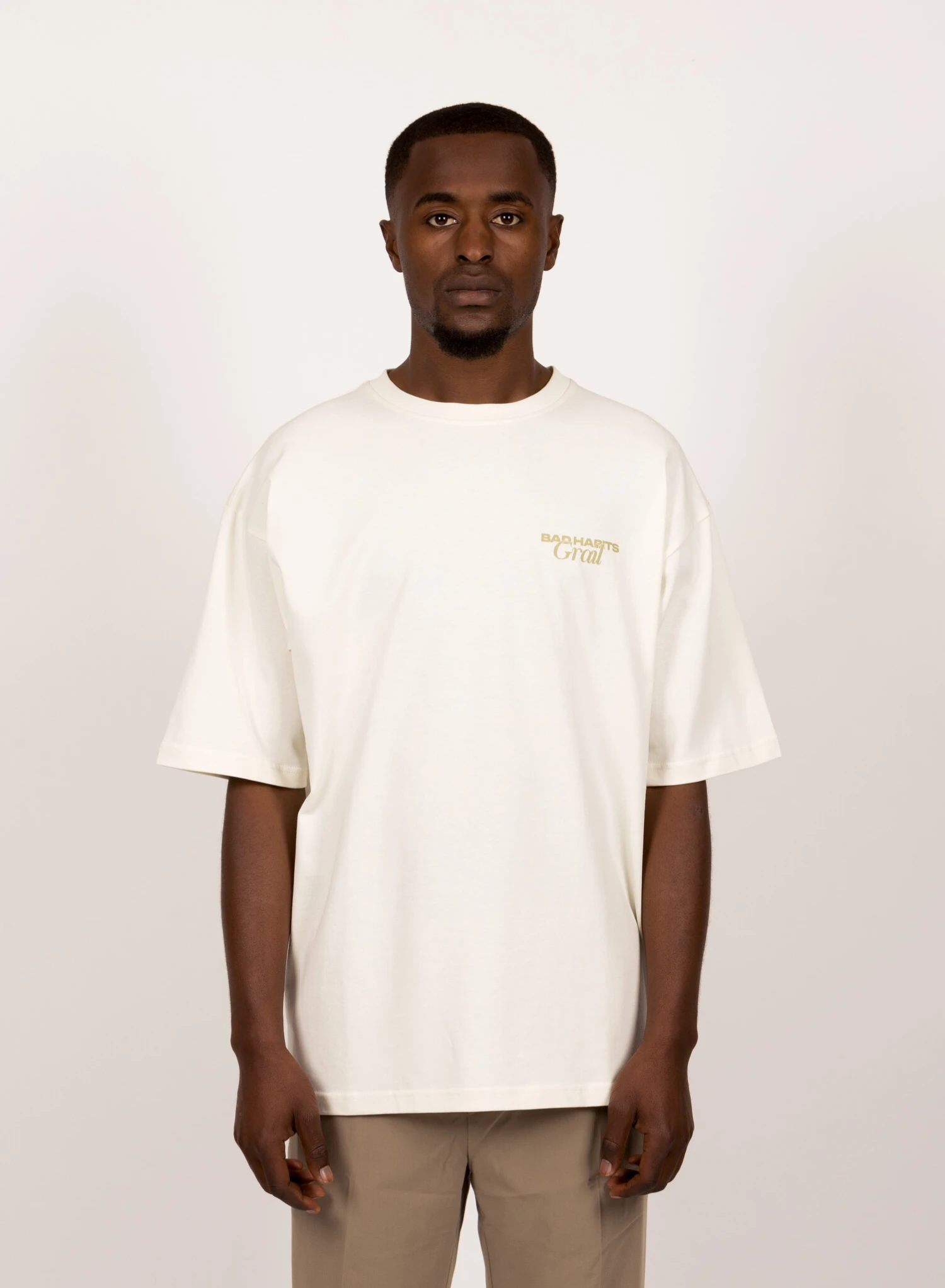 GRAIL X Bad Habits Social Club Tee Coco White - Image 4