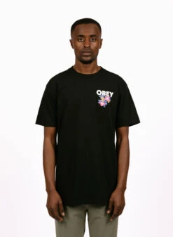 Obey Floral Garden Classic T-shirt Black