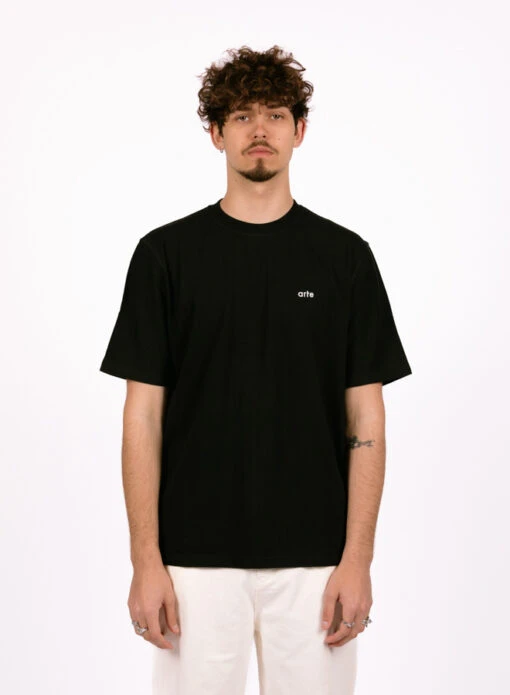 Arte Teo Back Hearts T-shirt Black - Image 3