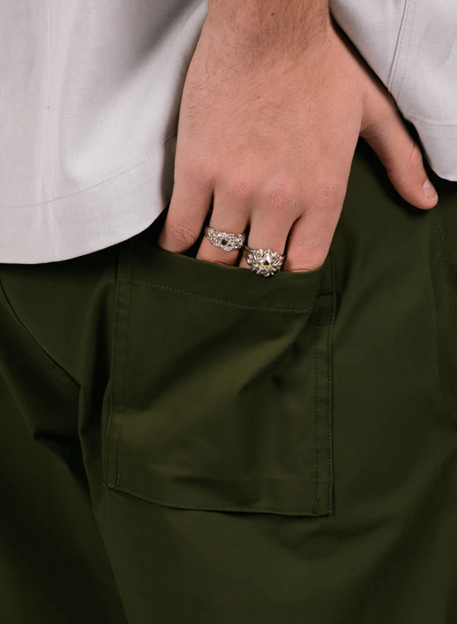 Olaf Hussein Nylon Shorts Pewter - Image 4