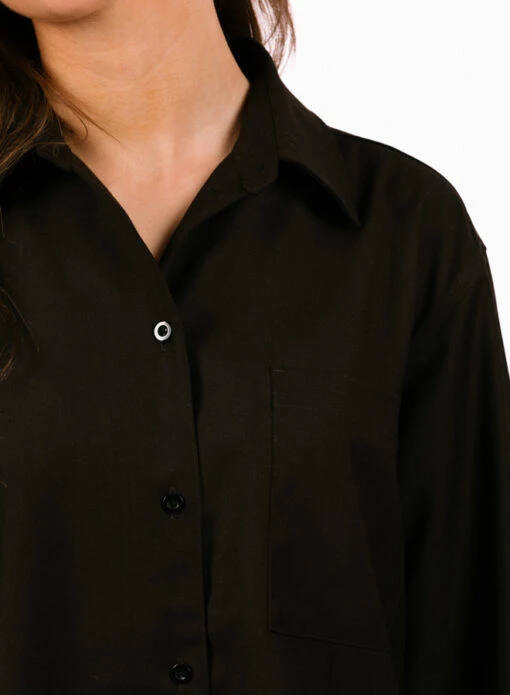 Olaf Hussein WMN Drapey Utility Shirt Brown - Image 2