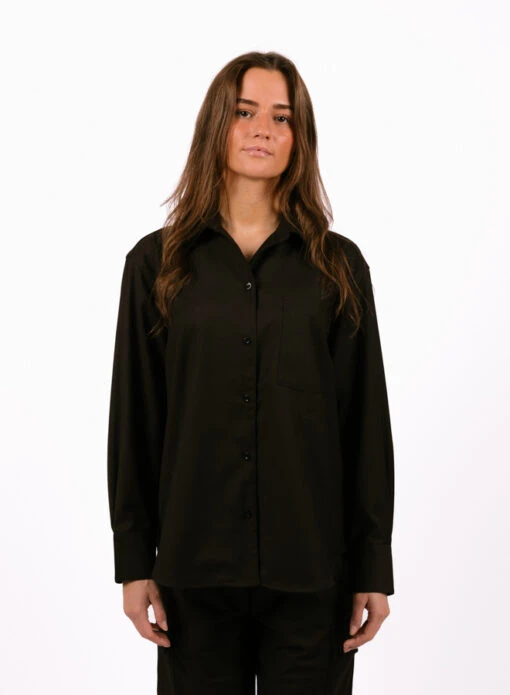 Olaf Hussein WMN Drapey Utility Shirt Brown - Image 4