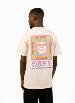 Obey Throwback Classic T-shirt Cream -Quality Fashion Clothing Store image 1746