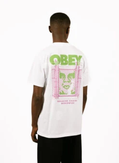 Obey Chain Link Fence Icon Classic T-shirt White -Quality Fashion Clothing Store image 1756