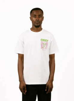 Obey Chain Link Fence Icon Classic T-shirt White -Quality Fashion Clothing Store image 1758