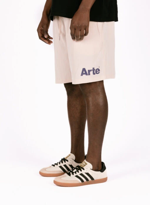 Arte Samuel Logo Shorts Cream - Image 4