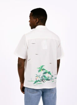 Wax London Newton Shirt Paradise Stitch Ecru -Quality Fashion Clothing Store image 1811