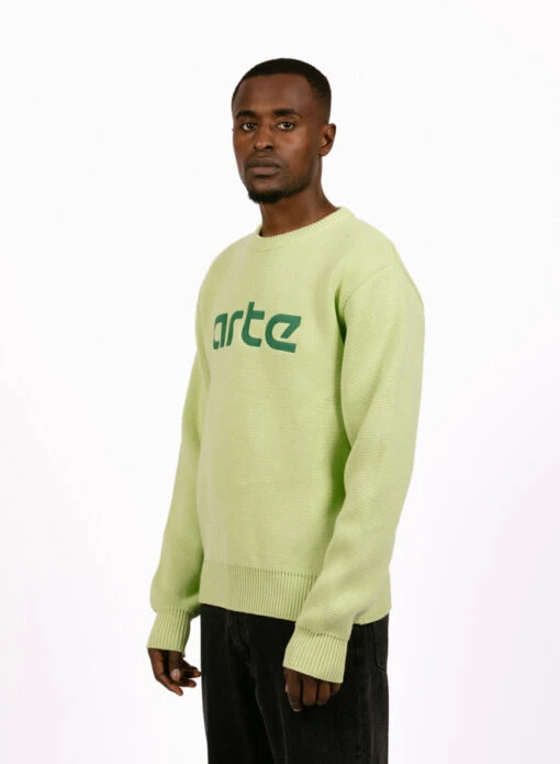 Arte Arte Antwerp Kris Logo Sweater Light Green - Image 3