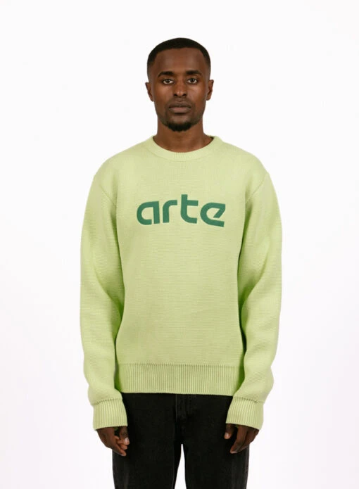 Arte Arte Antwerp Kris Logo Sweater Light Green - Image 5