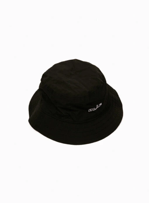 Olaf Hussein OLAF Nylon Bucket Hat Black - Image 3