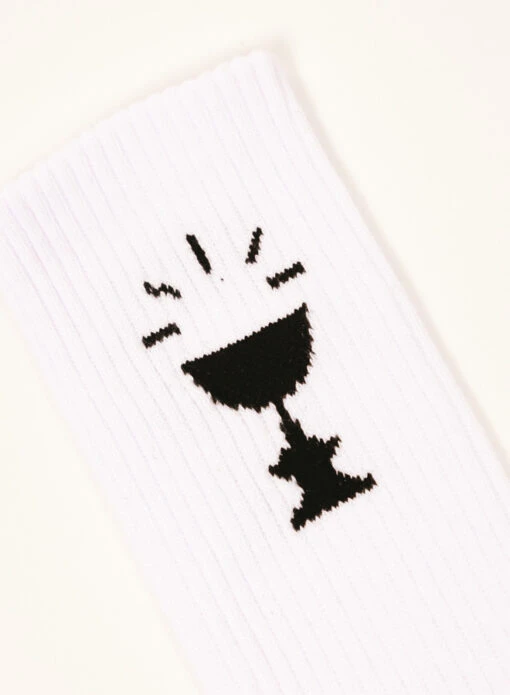 GRAIL Cup Logo Sock White - Image 2
