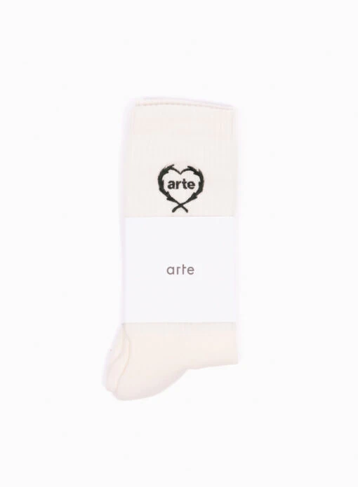 Arte Arte Small Heart Socks Cream - Image 2