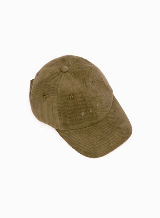 Olaf Hussein Corduroy Cap Dark Green - Image 2