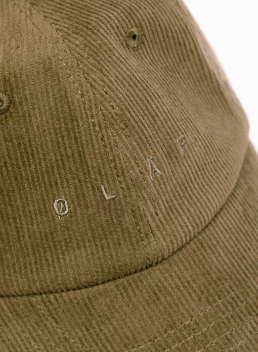 Olaf Hussein Corduroy Cap Dark Green - Image 3
