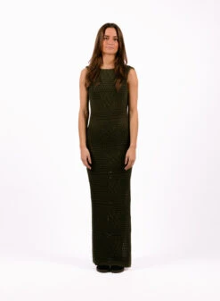 Daily Paper Izara Crochet Dress Army Green -Quality Fashion Clothing Store image 209
