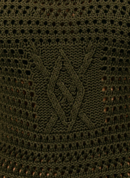 Daily Paper Izara Crochet Dress Army Green - Image 6