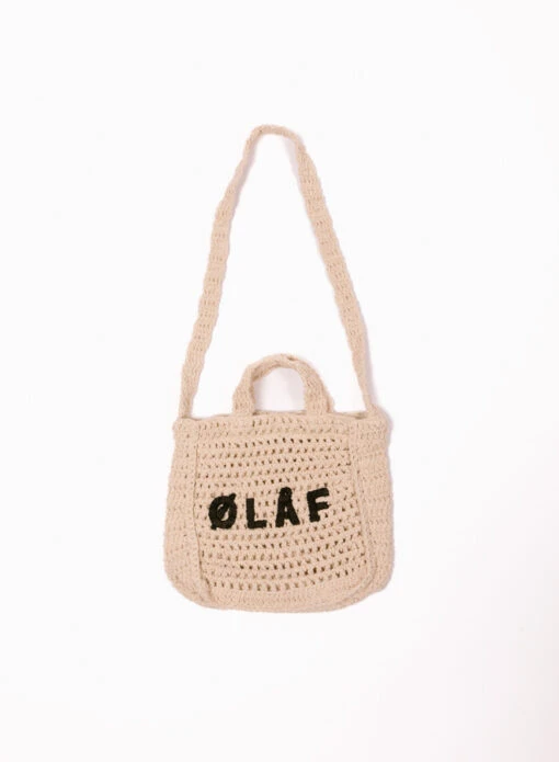 Olaf Hussein Mini Crochet Tote Off White