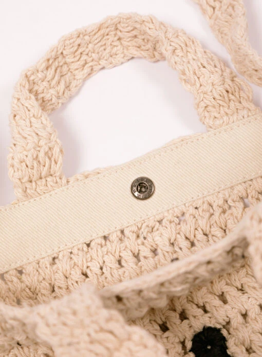 Olaf Hussein Mini Crochet Tote Off White - Image 3