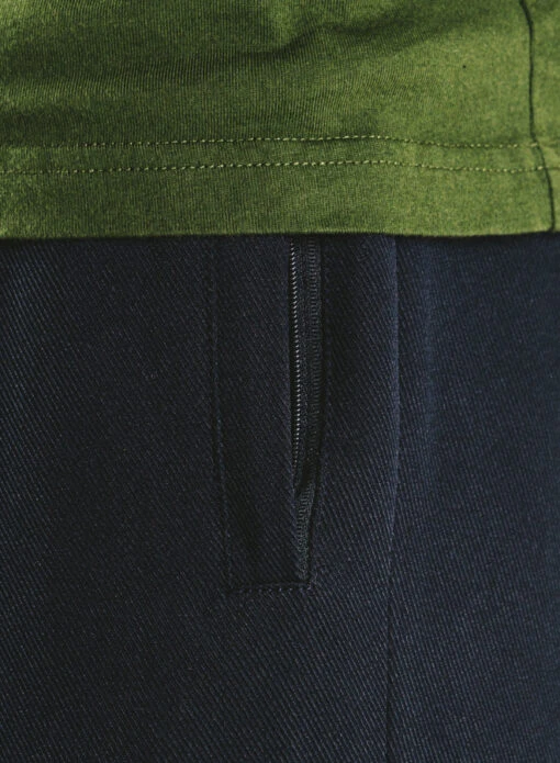 Olaf Hussein Slim Fit Elasticated Pants Navy - Image 2