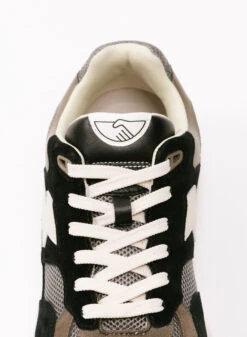 S.W.C. Stepney Workers Club Amiel S-Strike Suede Mix Black Grey -Quality Fashion Clothing Store image 2738