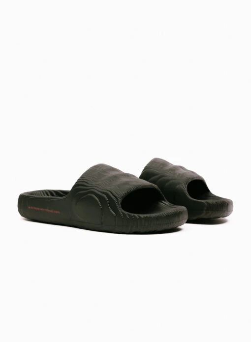 Adidas Originals Adilette 22 Core Black / Core Black / Better Scarlet - Image 5