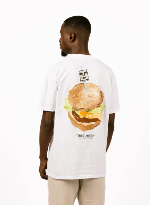 Obey Visual Food For Your Mind Classic T-shirt White - Image 2